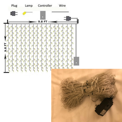 Curtain LED String Lights Package Contents