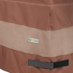 Square Fire Pit Cover Fabric Closeup