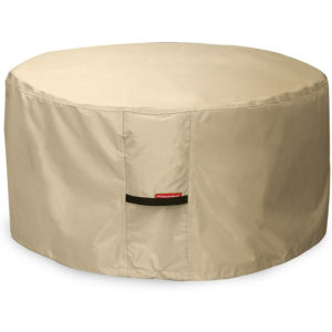 Porch Shield Fire Pit Cover - Best Round Beige